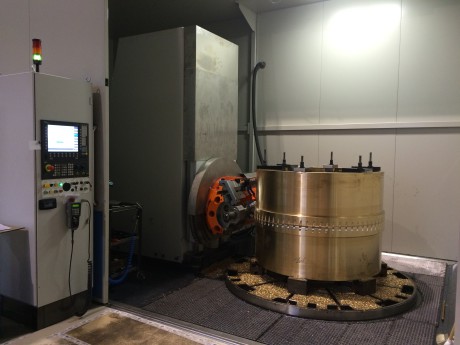 View of machining of eccentric wheel for M12 Z180 press;