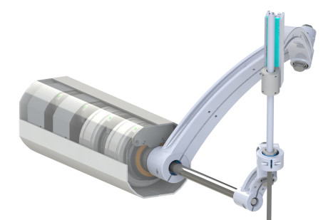 The helping hand can take over smaller activities, such as holding clamps in the operating room. © Fraunhofer IPA