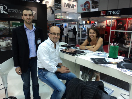 Fig2 In the middle Marco Colzani, with the sales manager Monica Longoni and the quality manager Pierantonio Ghiraldo.