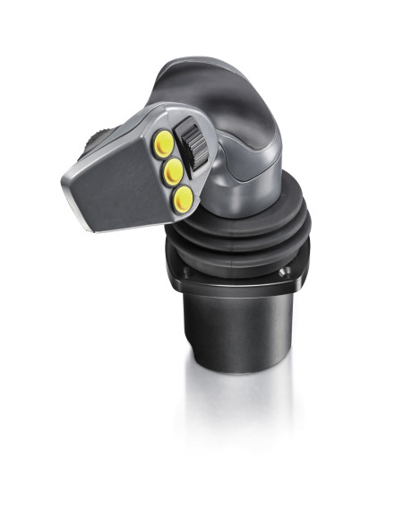 The new range of Danfoss joysticks provides operators with numerous configuration options for both light and heavy-duty vehicles.