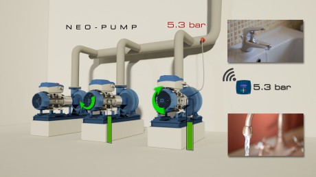 Neo-Pump, specific inverter for the automatic water pumping control. 