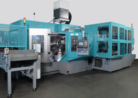 Index V160, vertical twin-spindle with automated loading/unloading of magazines.